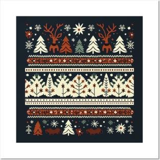 christmas seamless pattern design Posters and Art